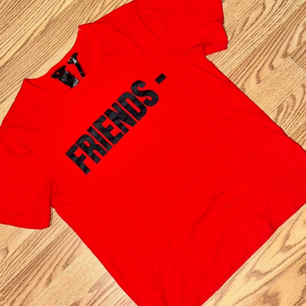 Vlone Friends Atalanta Red & Black Tee, T-shirt Size Medium